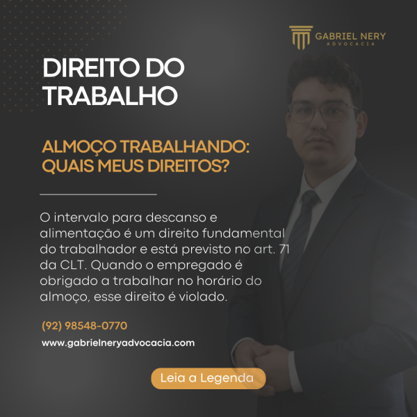 ALMOÇO TRABALHANDO QUAIS MEUS DIREITOS
