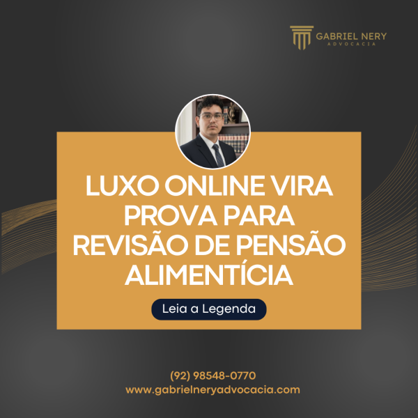 LUXO ONLINE VIRA PROVA PARA REVISÃO DE PENSÃO ALIMENTÍCIA